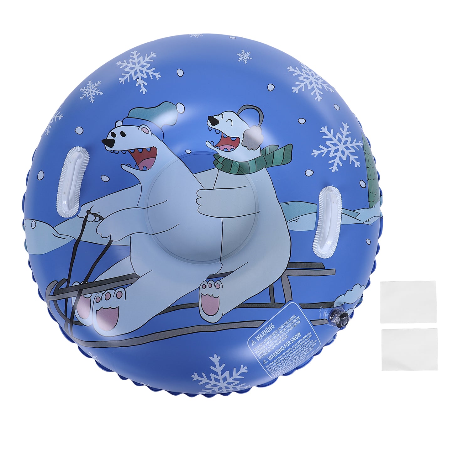Inflatable Snow Tube Thickened Bottom 36 Inch Kids Sled With Handles