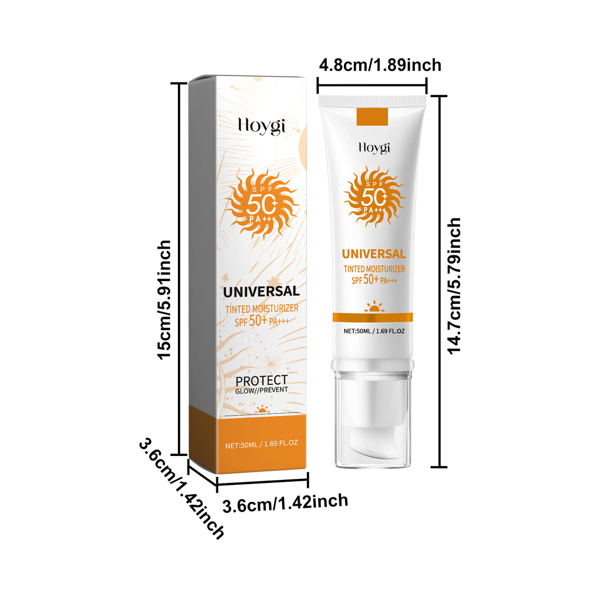 All-In-One Sunscreen Foundation Makeup with UV Protection 50ml