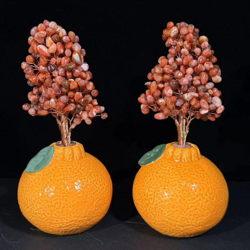 Orange Ceramic Vase - Decorative Home & Office Accent - Multiple Quantities