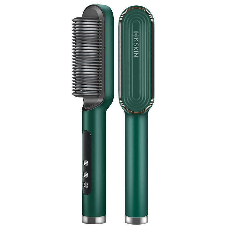 Negative Ion Hair Straightening Comb & Curling Iron - Multi-Function Hair Styling Tool