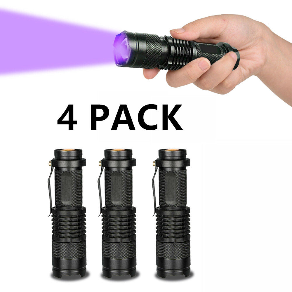 Mini UV Flashlight 395nm Handheld Blacklight Waterproof Inspection Torch