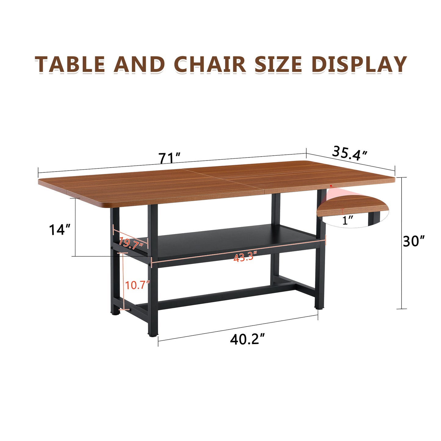 A 71 X35.4 Inch Dining Table With Tabletop Cleverly Pieced Together