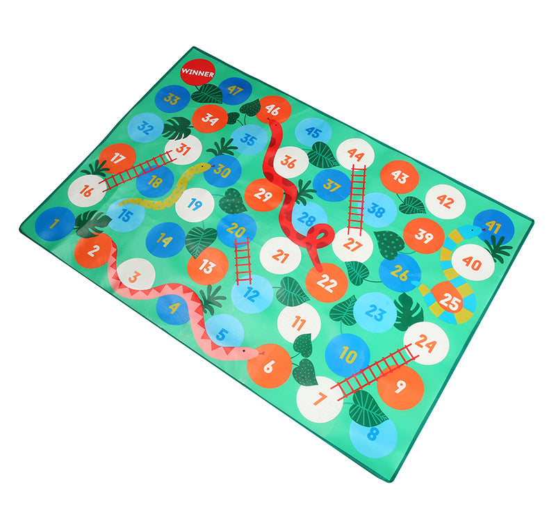 Baby Crawling Climbing Play Mat - Non-Slip Soft Fabric Baby Activity Puzzle - Green