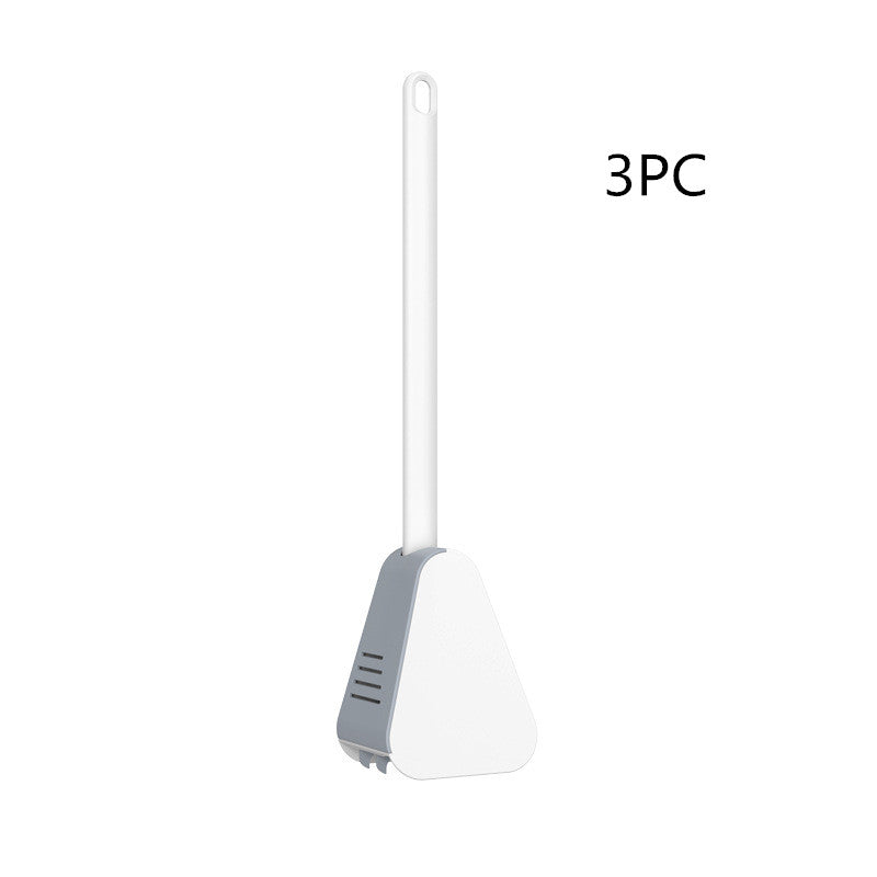 Long Handle Plastic Toilet Brush with No Dead Ends - Easy Cleaning & Hanging Option