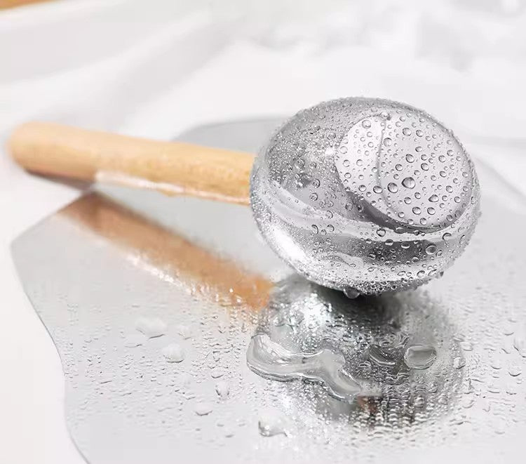 Stainless Steel Facial Ice Ball Massage Spoon - Hot & Cold Beauty Tool