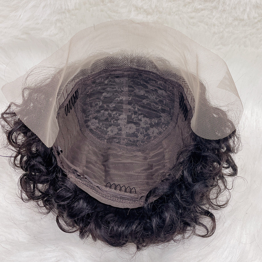 Lace Pixie Wig - Short Hair, Hand-Woven