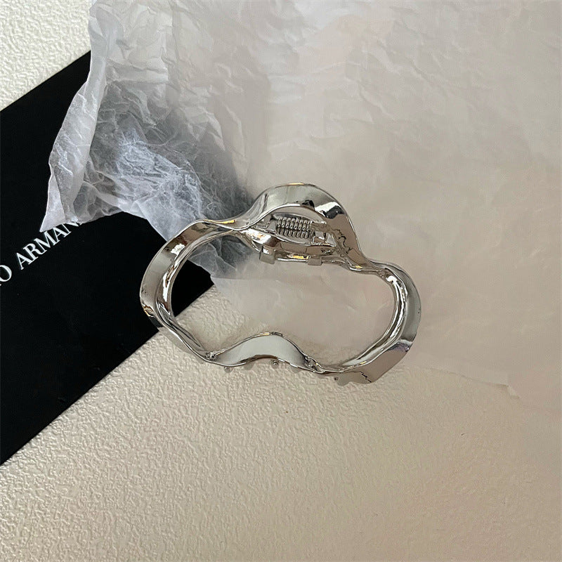 Geometric Hair Clip - High-End Line Grab Clip for Women, Gold & Silver