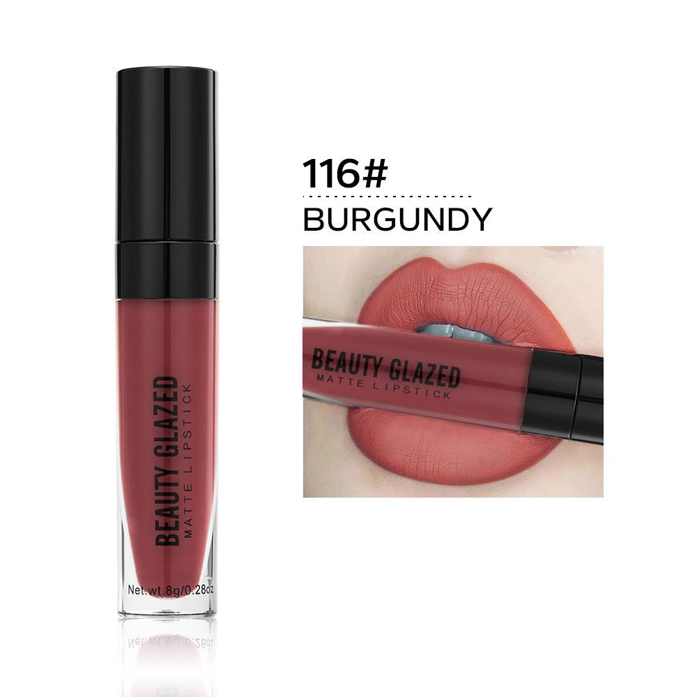 Large Capacity Waterproof Non-Stick Lipstick - 8ml Velvet Matte Lip Gloss for Dry Skin