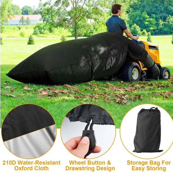 54 Cubic Feet Lawn Tractor Leaf Bag with Black Oxford Fabric