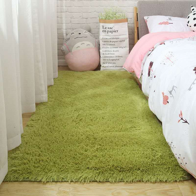 Nordic Style Silk Wool Carpet for Bedroom and Living Room - Soft, Plush, 120x160cm