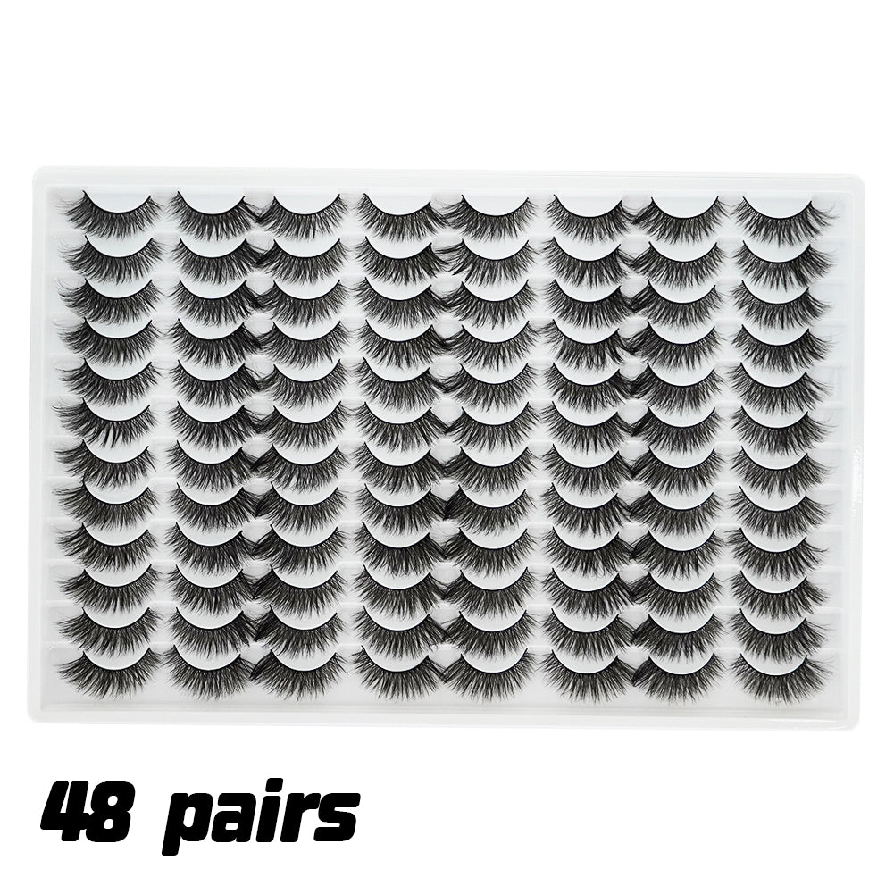 3D Multi-Layered False Eyelashes - Soft & Realistic Black Lashes