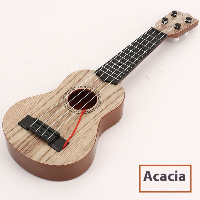 Ukulele Toy Guitar for Kids Wooden Musical Instrument - Multiple Colors