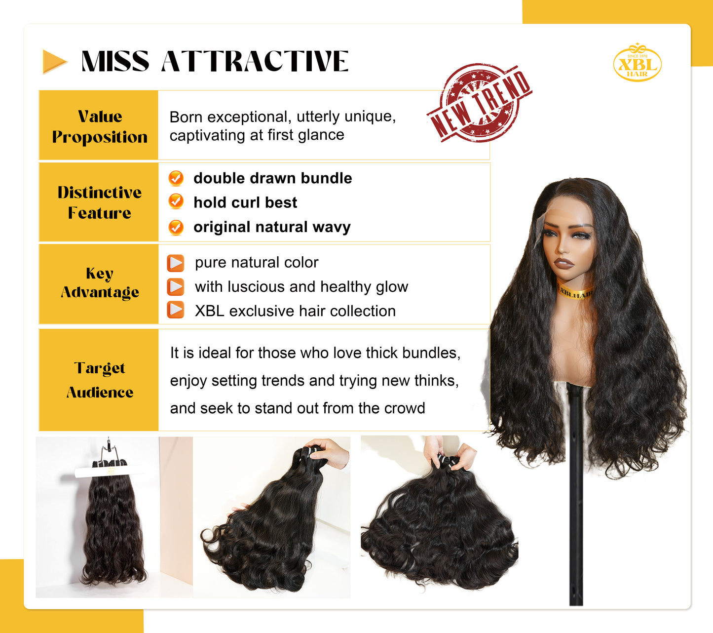 Virgin Human Hair Weave Bundles - Double Weft Natural Hair Extensions