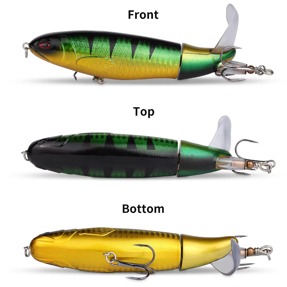 Topwater Fishing Lure Kit - 10pcs 14cm Propeller Bait Set