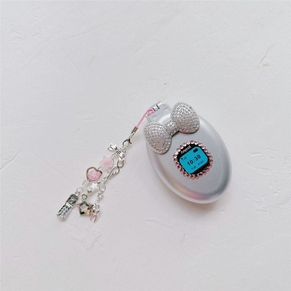 Rhinestone Phone Comb Keychain - Y2K Glam Full Diamond