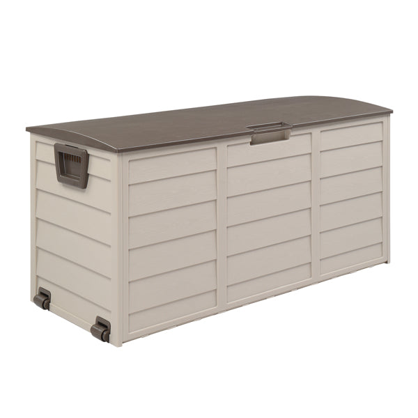 75 Gallon Weather-Resistant Plastic Outdoor Storage Box with Wheels