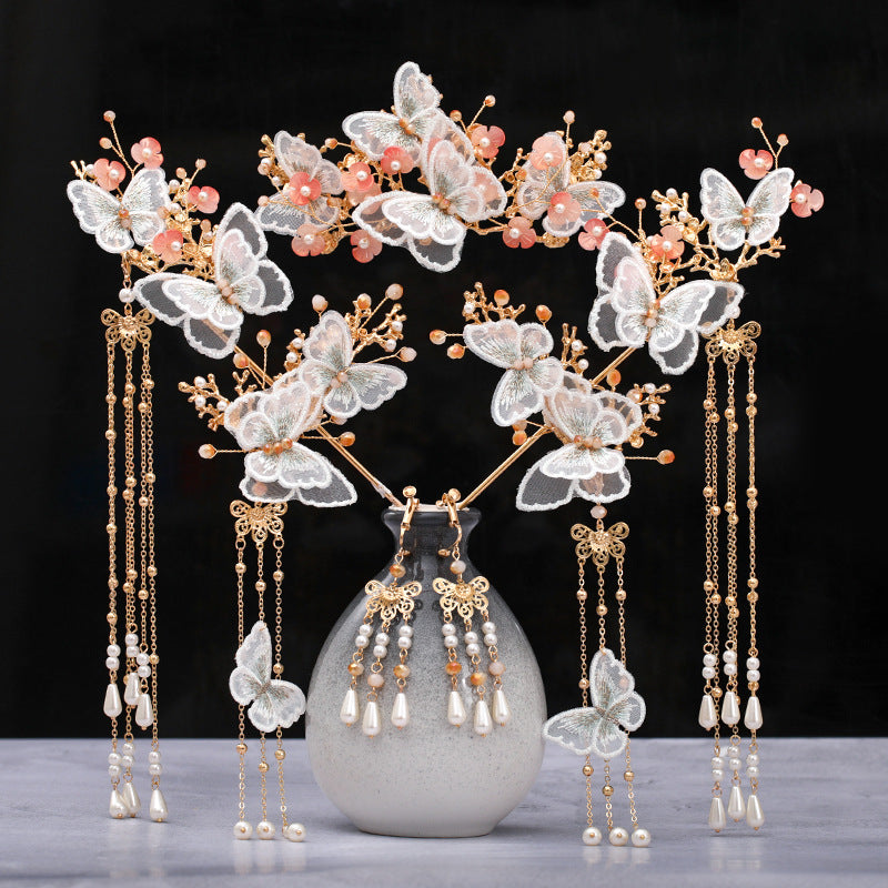 Vintage Butterfly Hair Comb Set - Alloy Hairpin Accessories