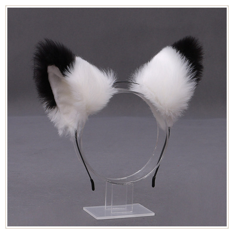 Handmade Japanese Cute Lolita Plush Fox Ears Hair Accessories - Unisex