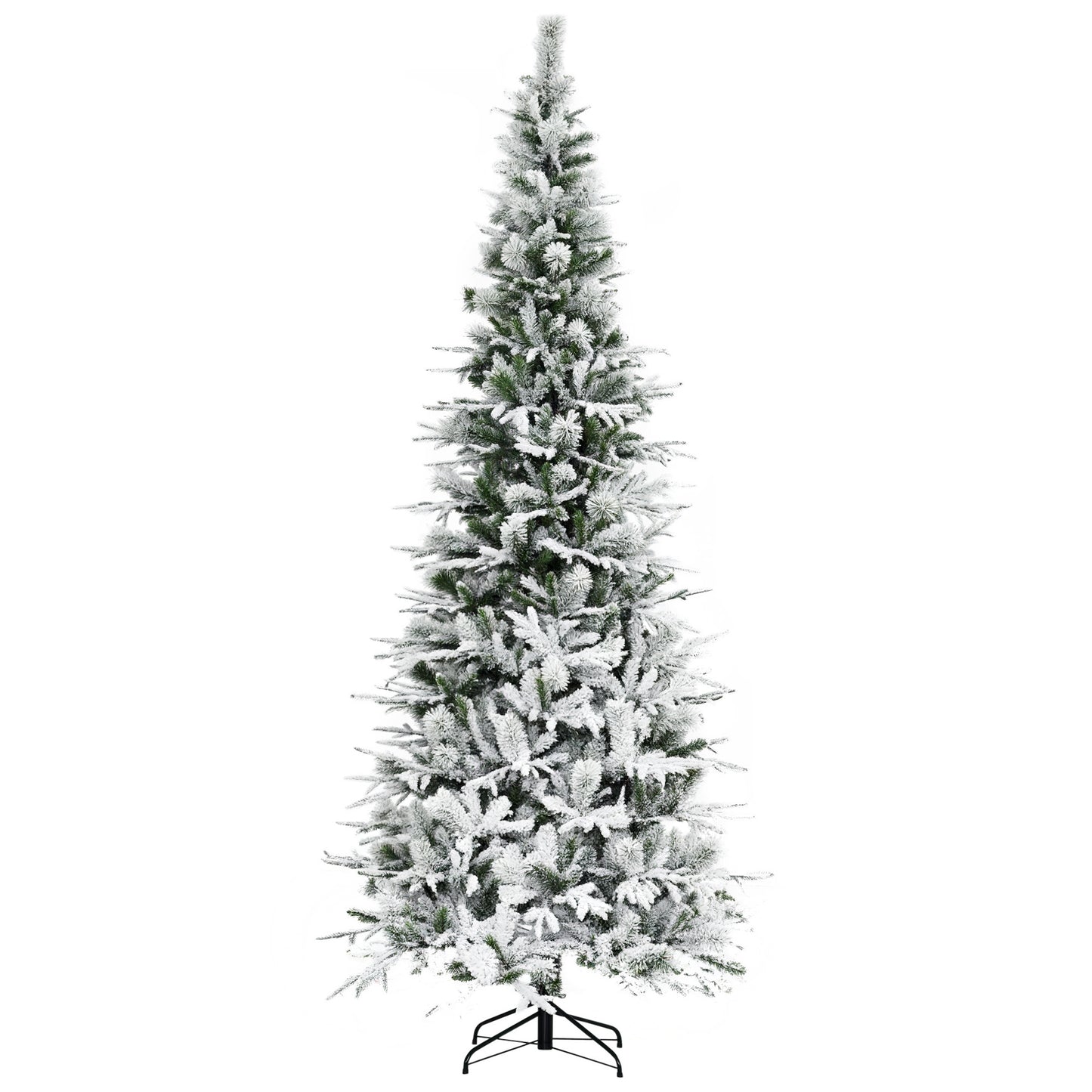 9ft Snow Flocked Pine Artificial Christmas Tree - Green