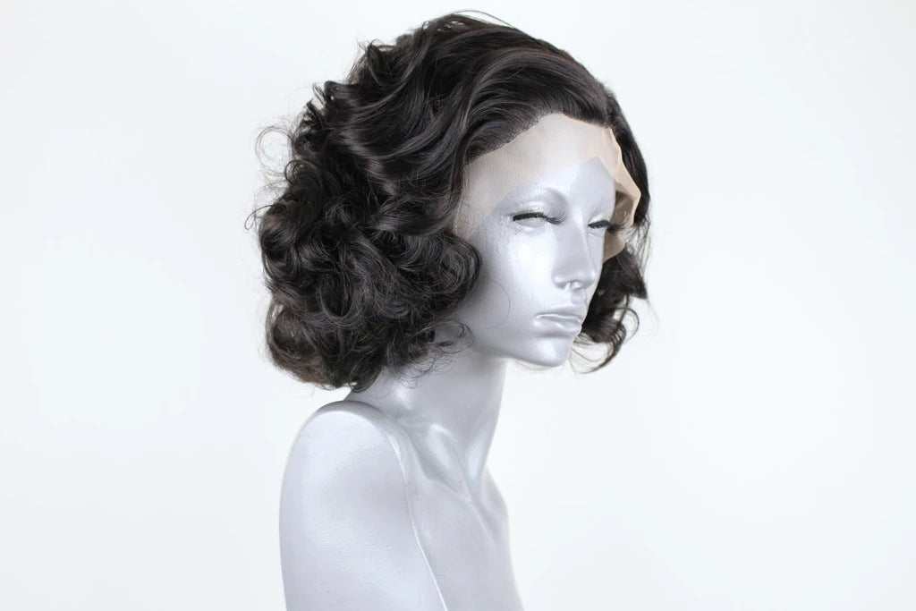 Long Curly Synthetic Wig with Fluffy Big Wave Style for Ladies