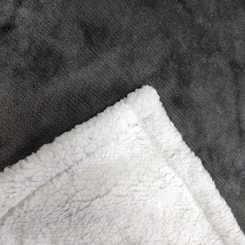 Wearable Lambswool Blanket with Large Pocket - Lazy Winter Throw 150x180cm