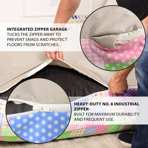 Sensory Crash Pad for Kids & Adults - Removable, Washable, Foam Blocks, Non-Slip, 60" x 60"