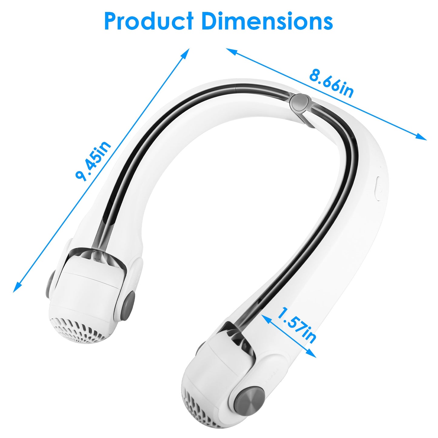 Portable Neck Hanging Fan - Hands-Free Cooling with 3 Speeds