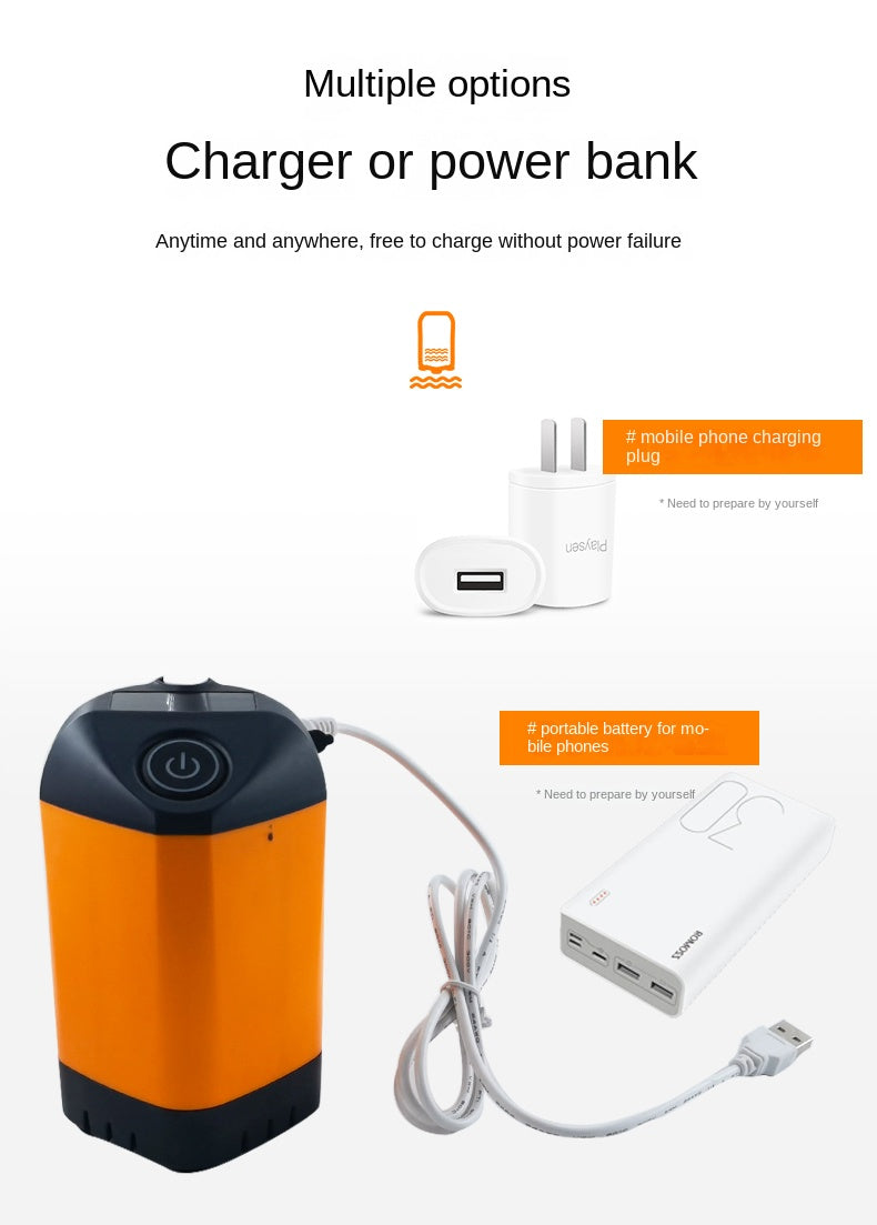 Portable Electric Self-Priming Shower Rechargeable for Outdoor & Home Use
