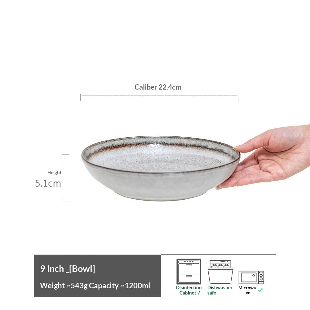 Ceramic Dinnerware Set for Kitchen & Home Use - Multiple Sizes & Grades