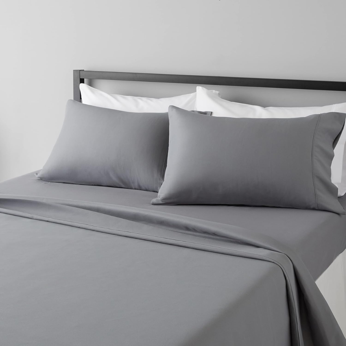 Luxury Microfiber Bed Sheet Set - 4 Piece, Full, Dark Gray