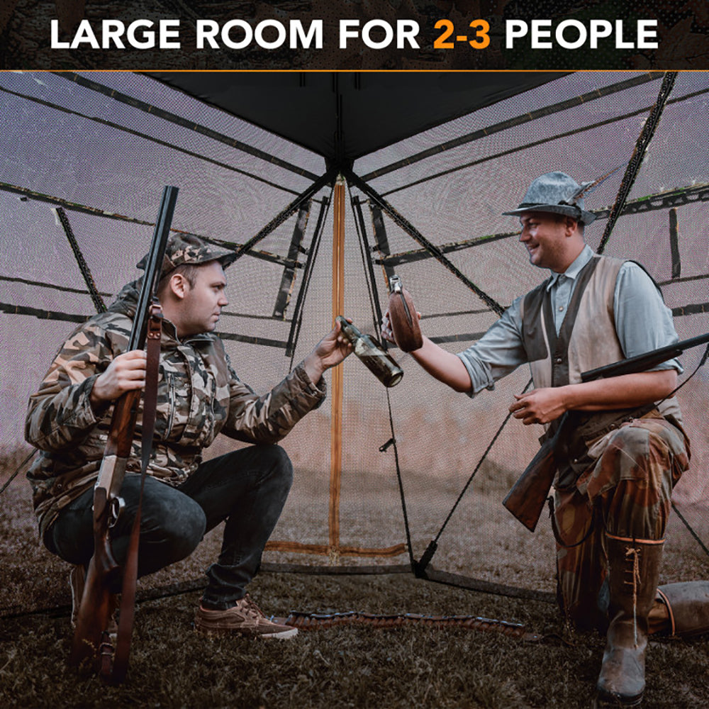Camouflage 360-Degree One-Way See-Through Hunting Blind