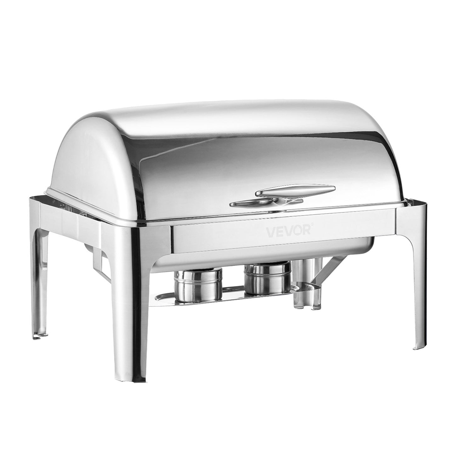 9Qt Stainless Steel Roll Top Chafing Dish Set - Silver