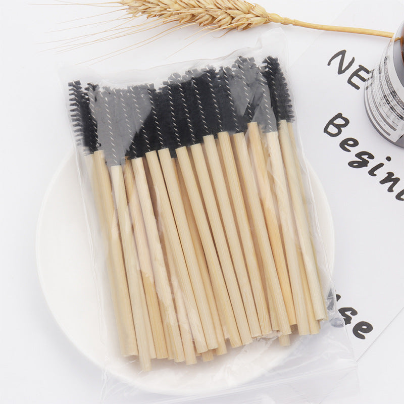 Disposable Eyelash Brush Set - Mini Nylon Makeup Tool for Lash Care, 50 Pack