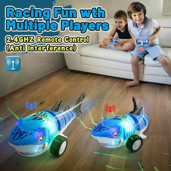 Remote Control Shark Car - 2.4GHz Stunt Drift Toy for Kids
