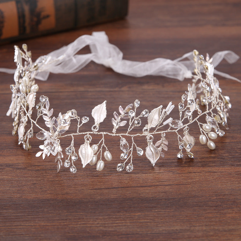 Korean Style Bridal Headwear Accessories Hairband with Leaves - Silver, Gold, Rose Gold