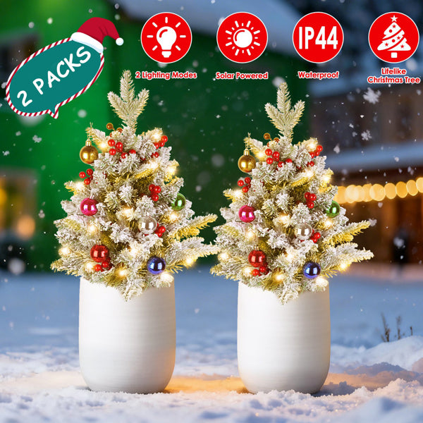 50 LED Solar Artificial Christmas Tree - Waterproof Decoration