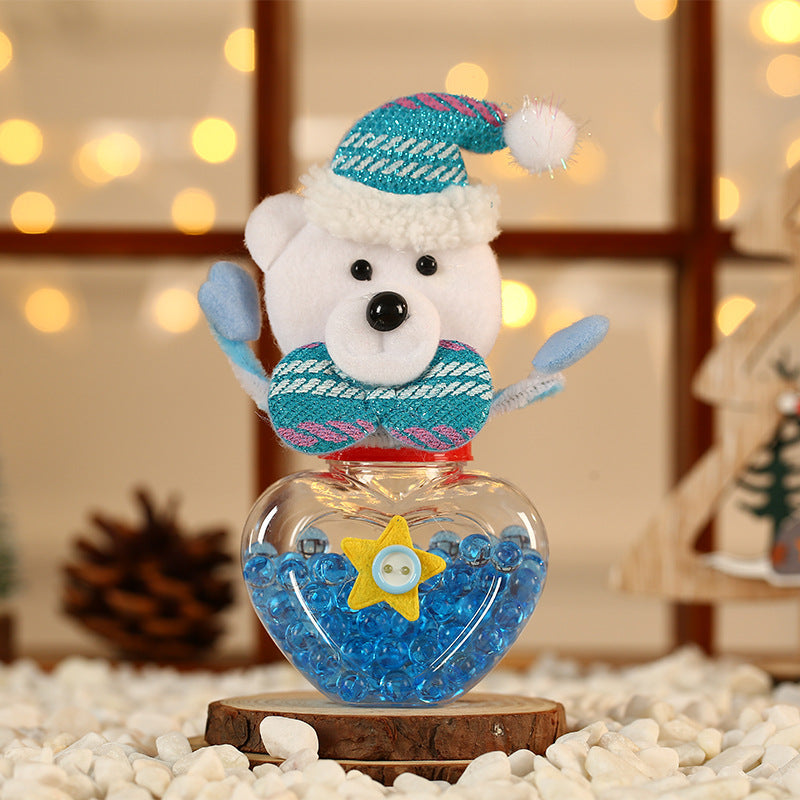 Christmas Mini Candy Jar with Old Man & Holiday Styles - Home Storage Jar