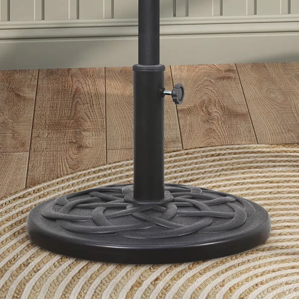 Outdoor Garden Umbrella Base 27lb Black Patio Umbrella Stand Heavy Duty