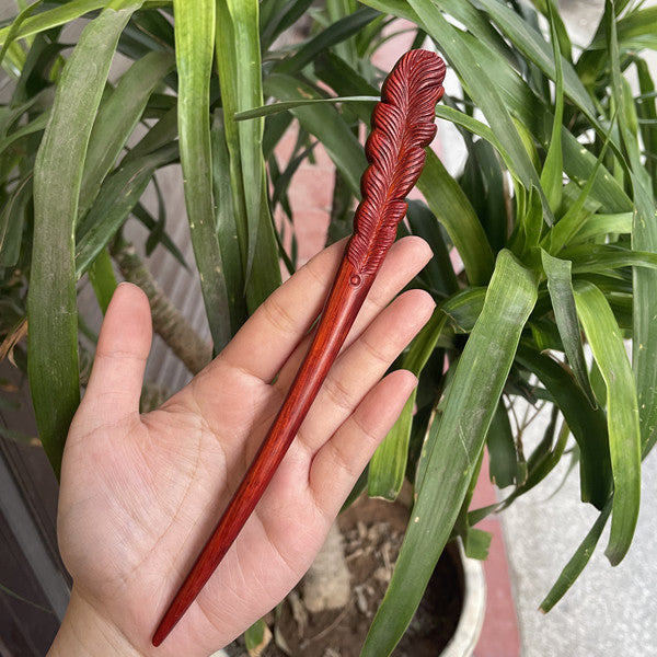 Ebony Antique Carved Hairpin