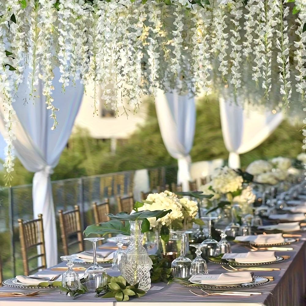 10-Piece Artificial Wisteria Hanging Flower Set - Silk Vines