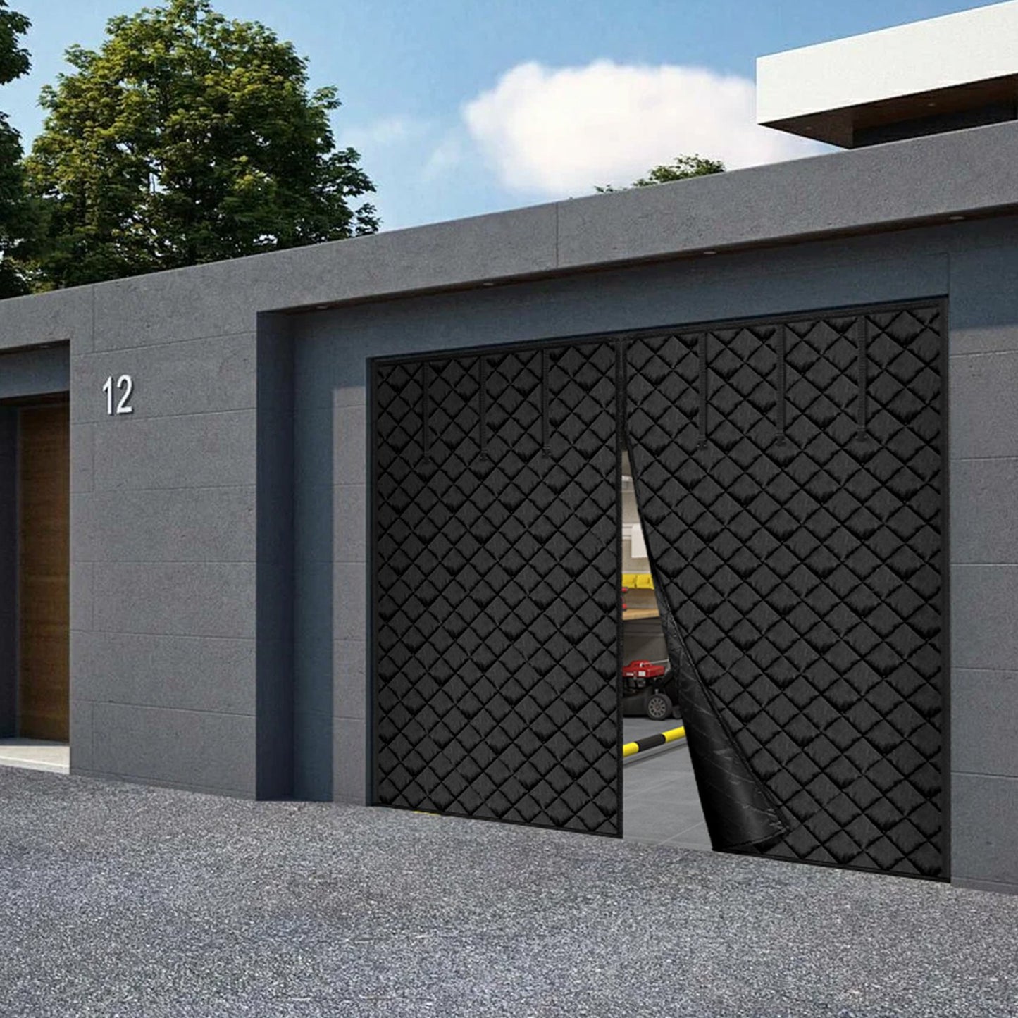 Garage Door Insulation Kit 9.28x7.15 ft Thermal Insulated Screen for Winter