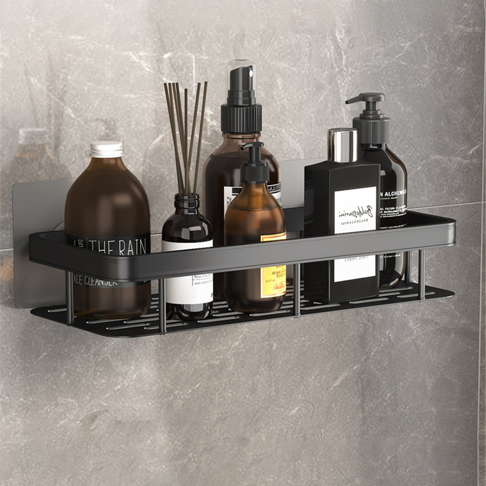 Aluminum Wall Shelf Bathroom & Kitchen Dual-Use Rectangular Storage Rack