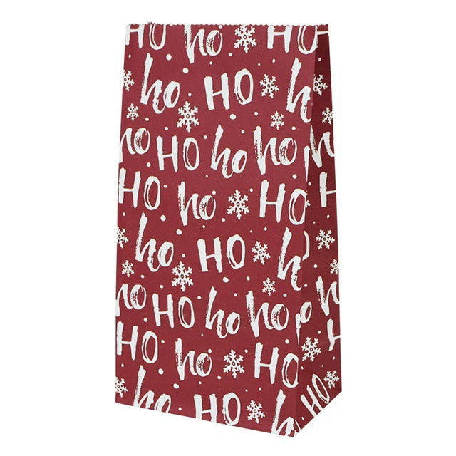 Christmas Printed Kraft Paper Candy & Biscuit Bags - Holiday Party Supplies