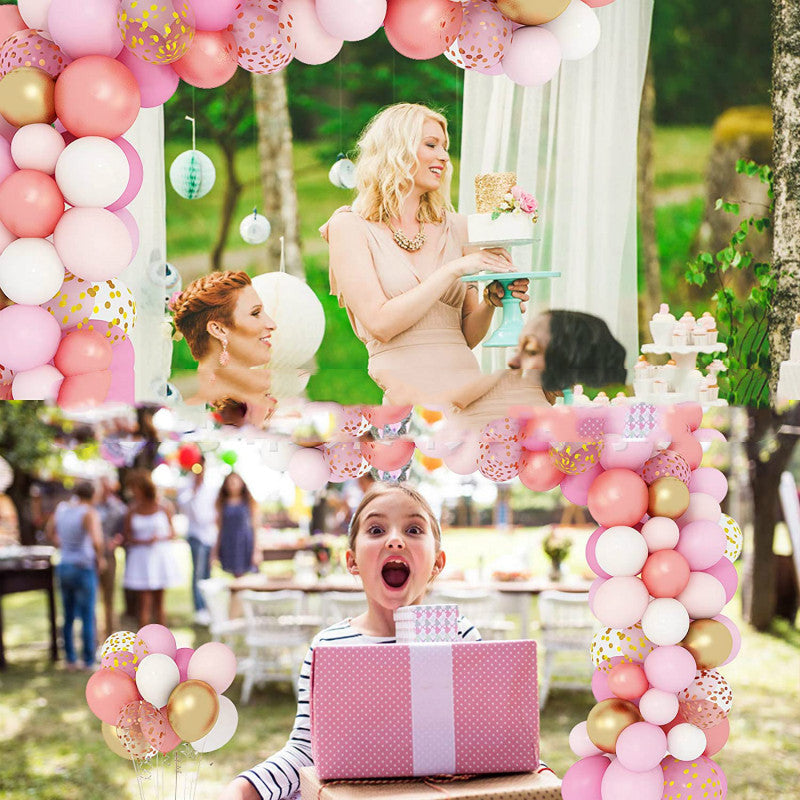 Pink Rose Gold Latex Balloon Cover for Celebrations - 1 Set