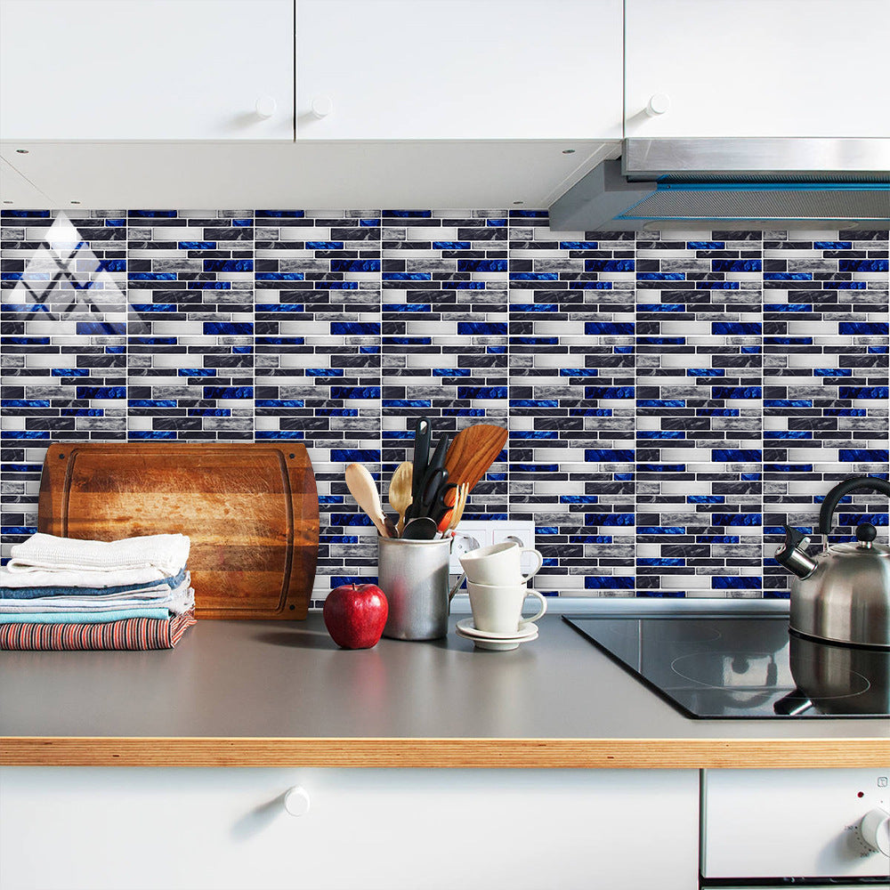 Marble Pattern Tile Stickers for Kitchen & Bathroom Wall Decoration - 10cm 10 Pieces