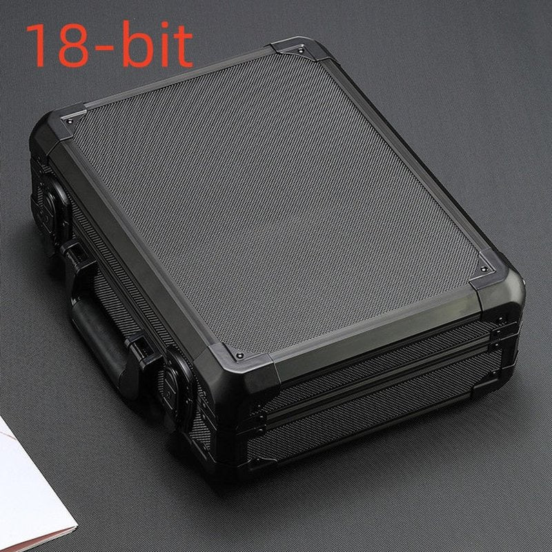 Aluminum Alloy Watch Case with 18 Compartments for Display and Storage