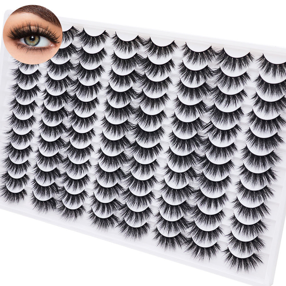 3D False Eyelashes - Multi-Layered Realistic Soft Lashes