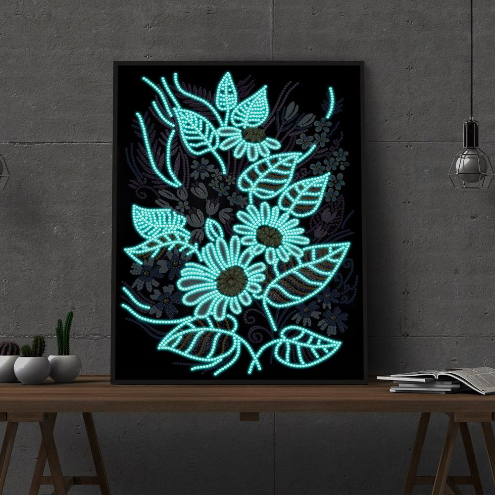 Diamond Painting Kit Flower Shape 30x30cm Cross Stitch Home Decor