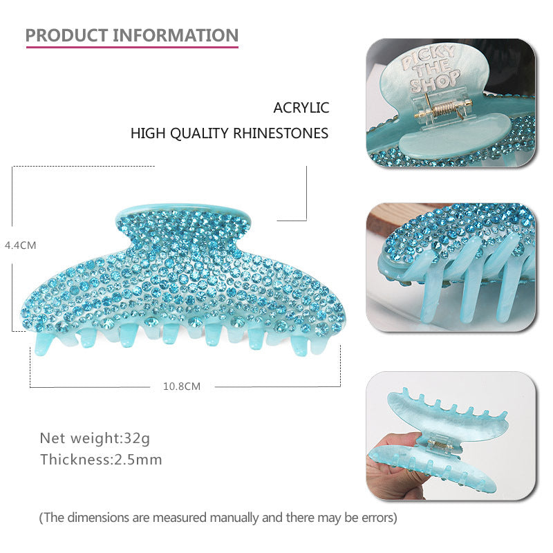 High-End Acrylic Hair Clip - Oval Design