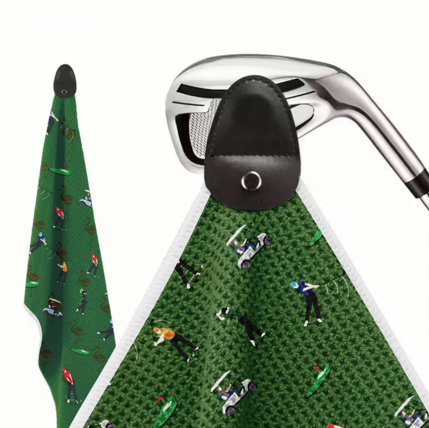 High Quality Microfiber Waffle Magnetic Golf Towel